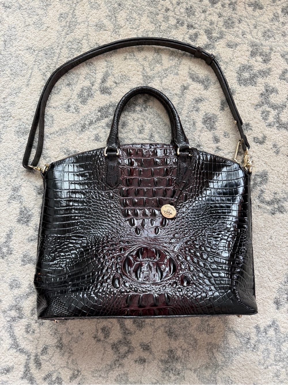 Brahmin Duxbury Satchel in Dark Cocoa